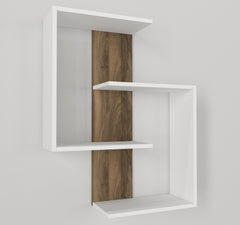 Armor Wall Shelf White - Walnut