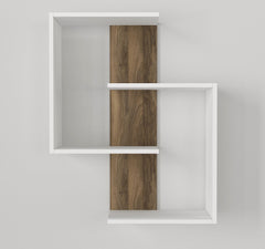 Armor Wall Shelf White - Walnut