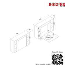 Bover Wall Mounted Study Desk White