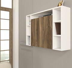 Bover Wall Mounted Study Desk White - Walnut