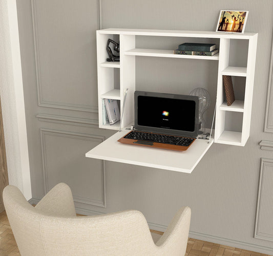 Bover Wall Mounted Study Desk White