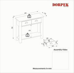 Cladio Dresser Moonstone - Atlanticpine 85 cm