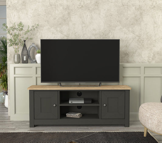 Cladio Tv Stand 130cm Anthracite - Sapphire