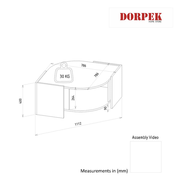 Dobby Coffee Table Walnut - Anthracite - Blackmarble