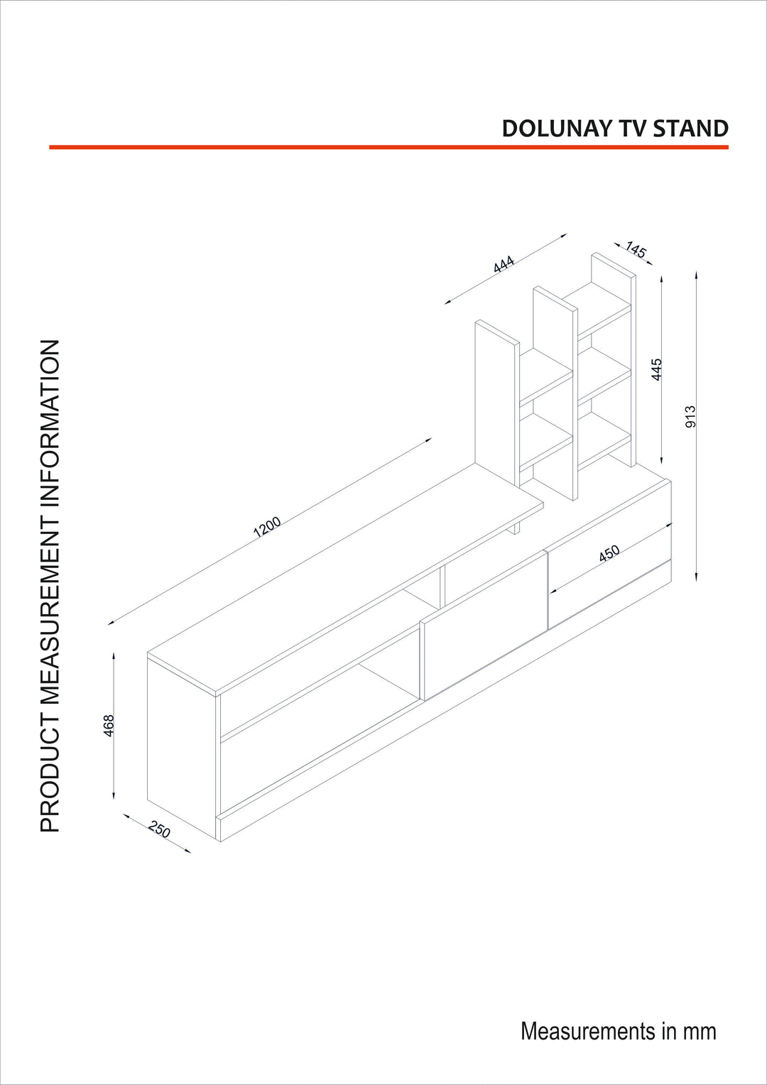 Dolunay Tv Unit White