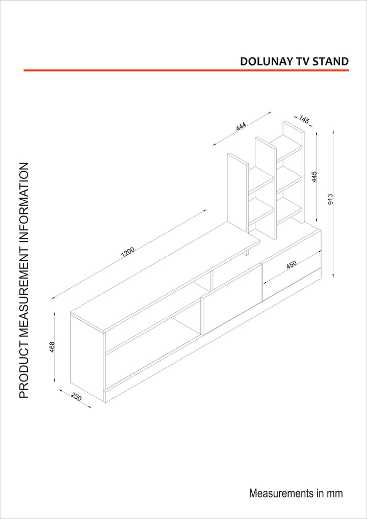 Dolunay Tv Unit White