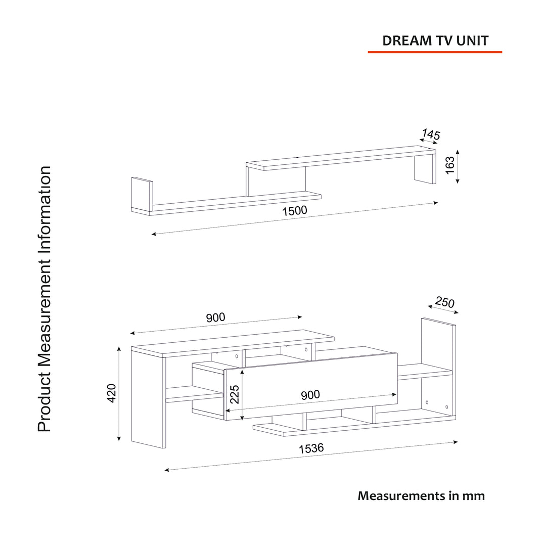 Dream Tv Unit White