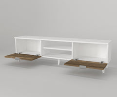 Esmeralda Tv Stand White - Walnut