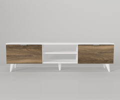 Esmeralda Tv Stand White - Walnut