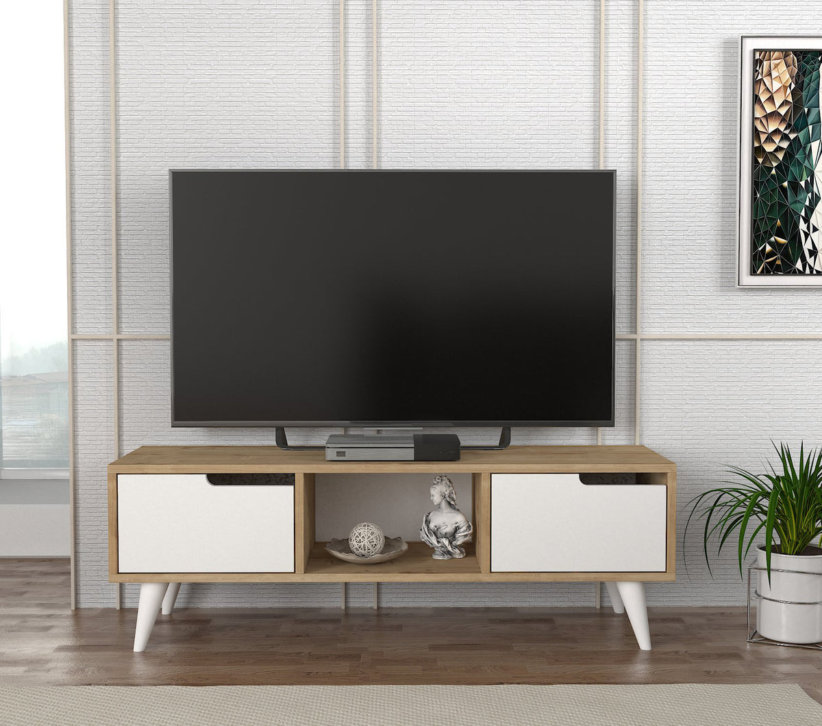 Fabiano Tv Stand Sapphire - White - 120 cm