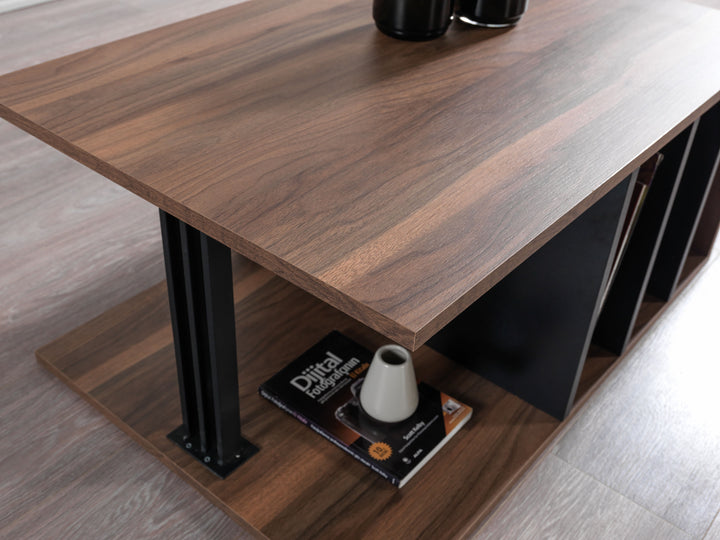 Hilda Coffee Table Walnut - Black