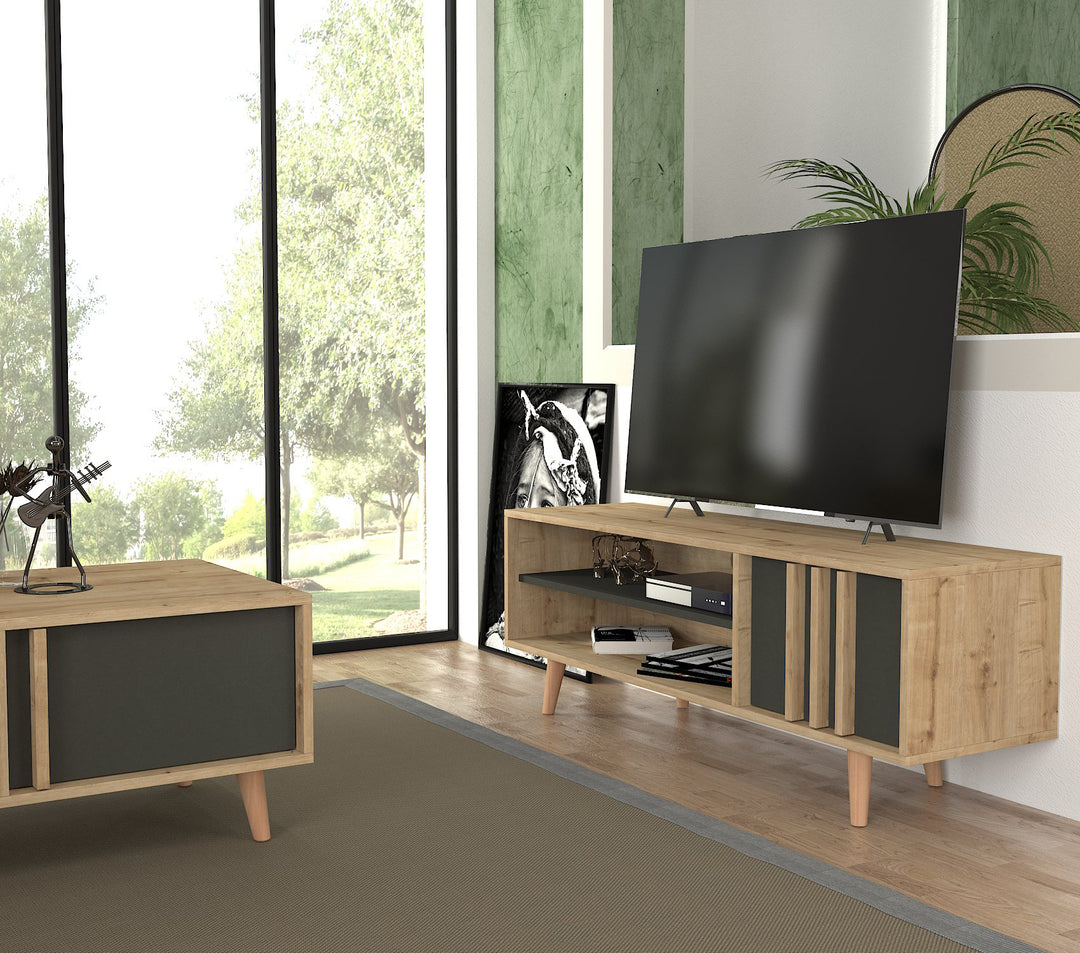 Honte Tv Stand Sapphire - Anthracite