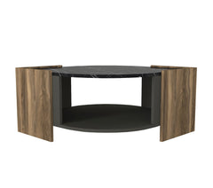 Dobby Coffee Table Walnut - Anthracite - Blackmarble