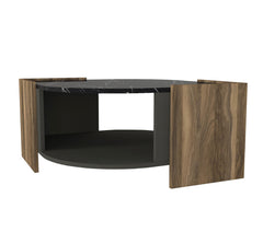 Dobby Coffee Table Walnut - Anthracite - Blackmarble