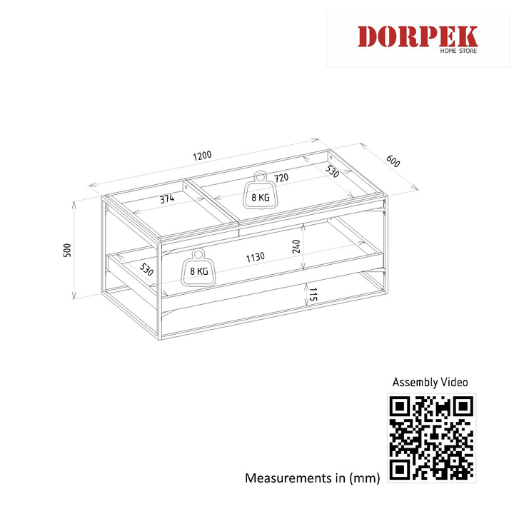 Josep Coffee Table Sapphire - White