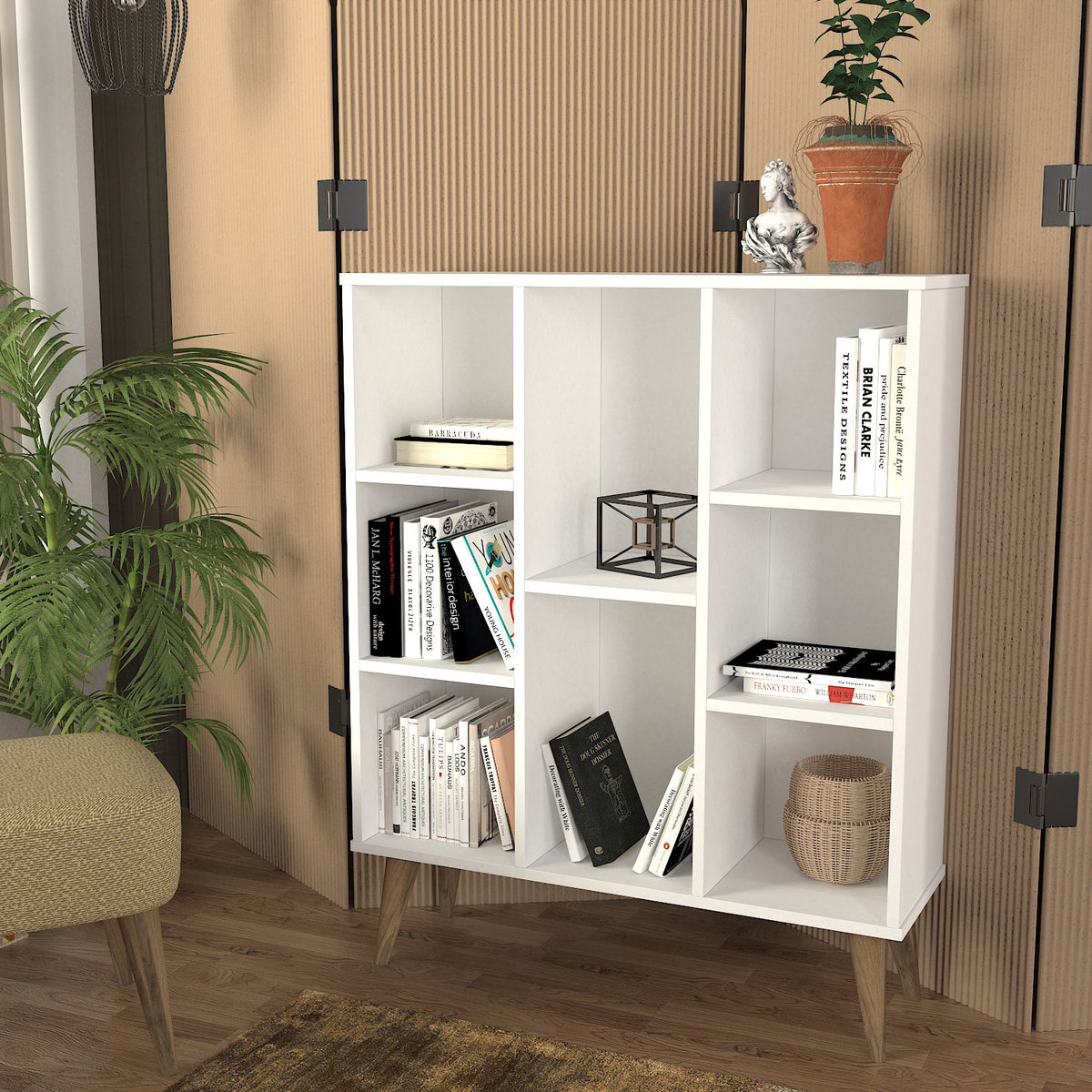 Janel Bookcase White