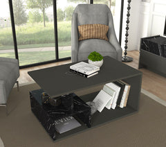 Jannet Coffee Table Anthracite - Marble