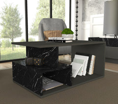 Jannet Coffee Table Anthracite - Marble