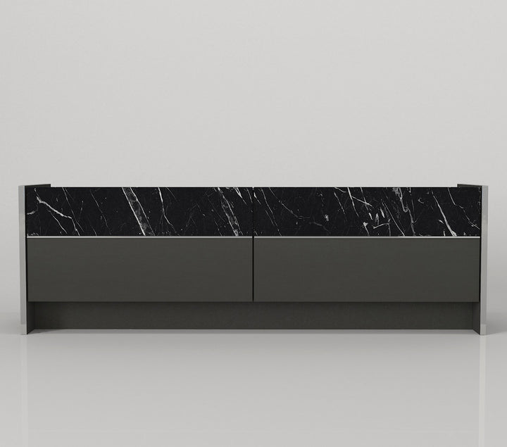 Jannet Tv Stand Anthracite - Marble