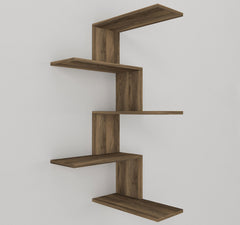 Marcella Corner Wall Shelf Walnut