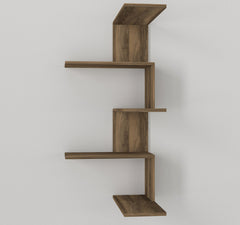 Marcella Corner Wall Shelf Walnut