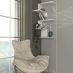 Marcella Corner Wall Shelf White