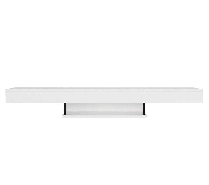 Mellus Wall Tv Stand, White Wood for TVs up to 65 inches - 150cm