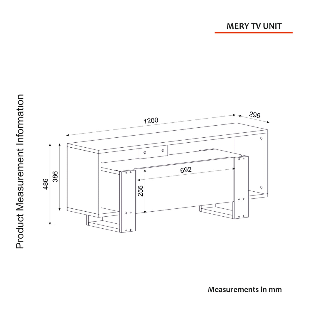 Mery Tv Unit White