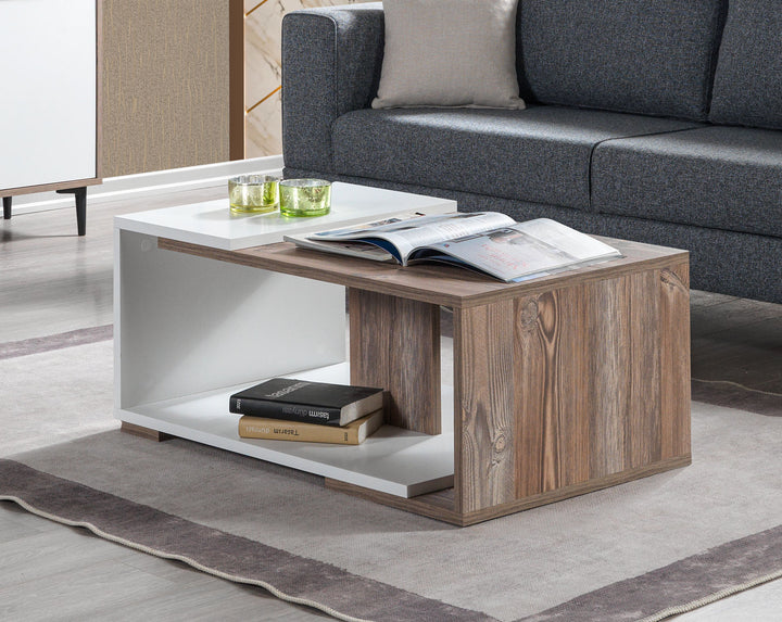 Modern Coffee Table White-Walnut