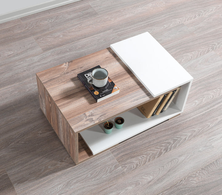 Modern Coffee Table White-Walnut