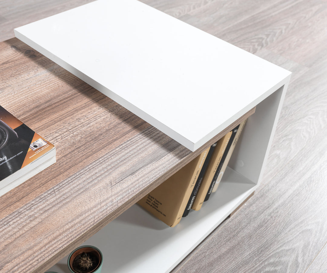 Modern Coffee Table White-Walnut