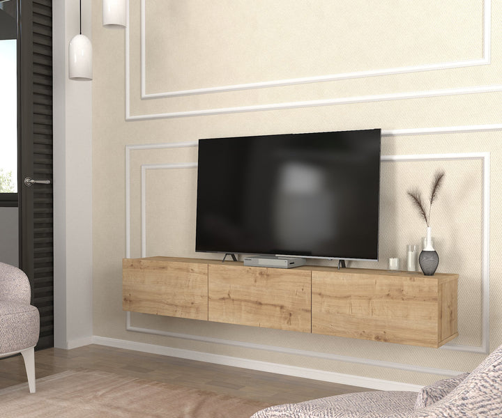 Newport Tv Stand, Sapphire Wood for TVs up to 78" - 180cm