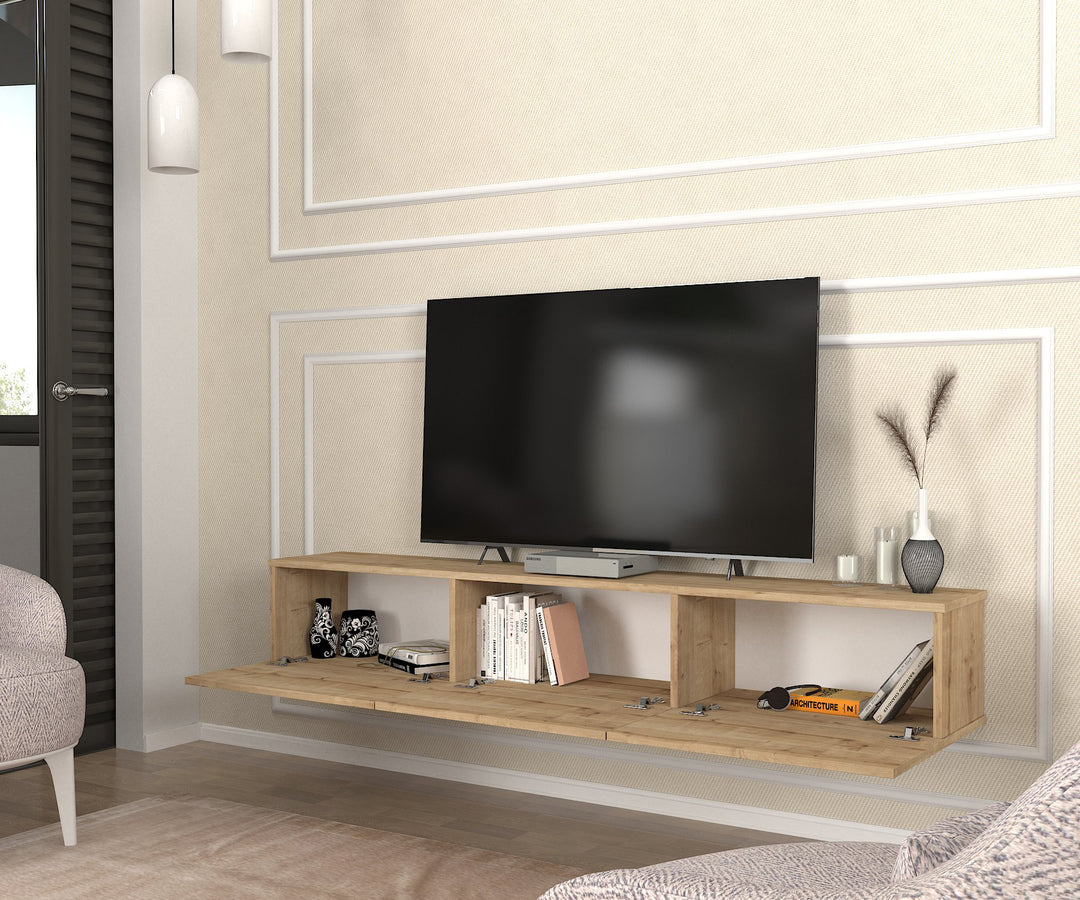 Newport Tv Stand, Sapphire Wood for TVs up to 78" - 180cm