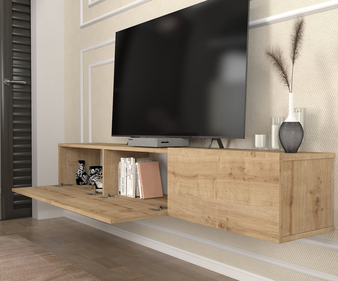 Newport Tv Stand, Sapphire Wood for TVs up to 78" - 180cm