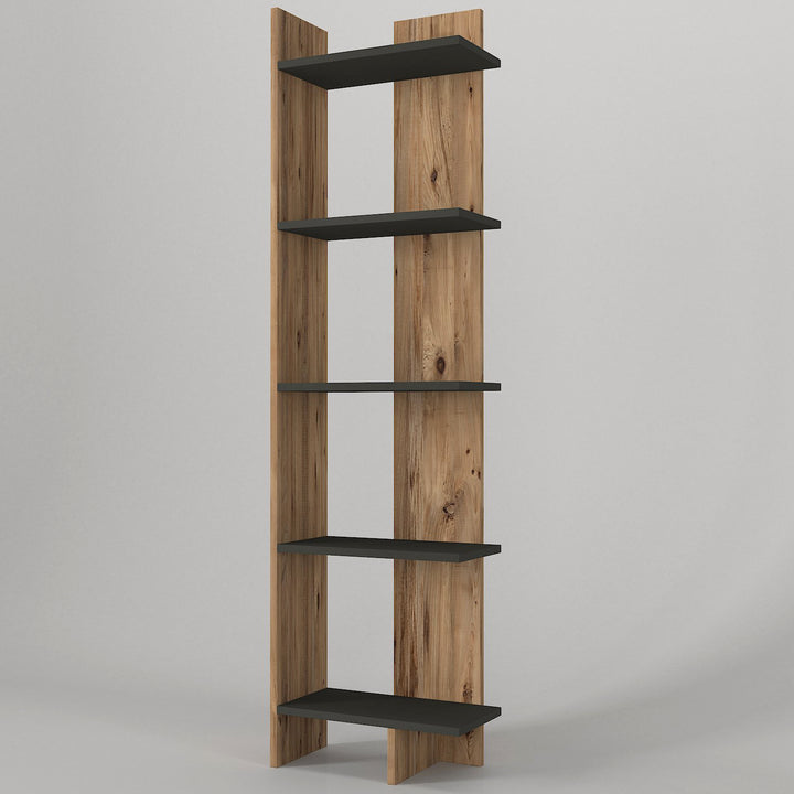 Pavero Bookcase Atlantic Pine - Anthracite