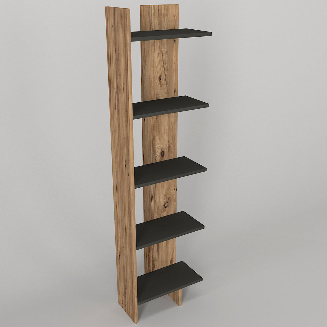 Pavero Bookcase Atlantic Pine - Anthracite