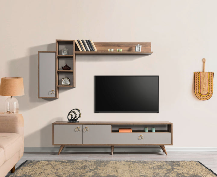 Peva Tv Unit Walnut - Riversand