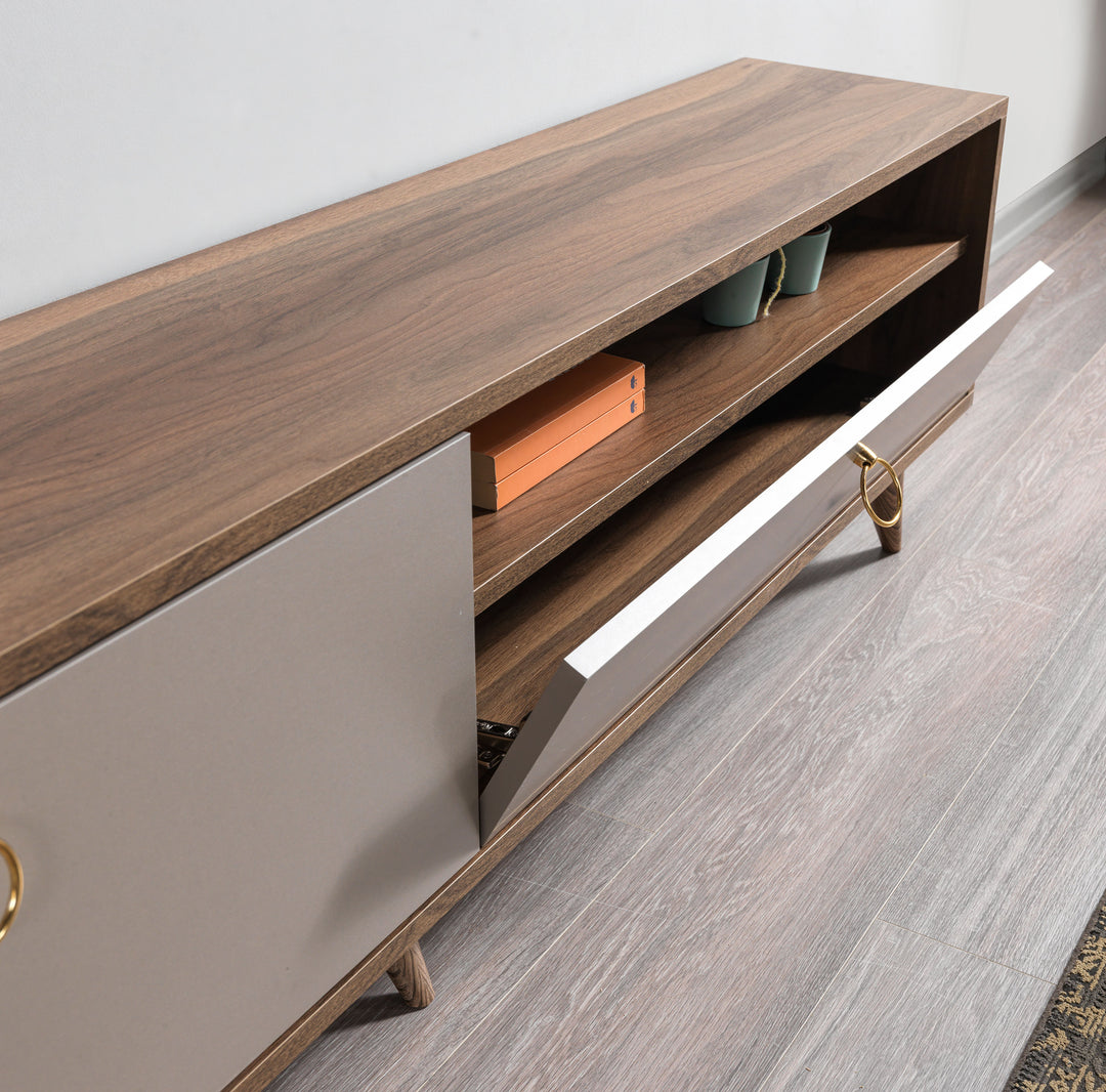 Peva Tv Unit Walnut - Riversand