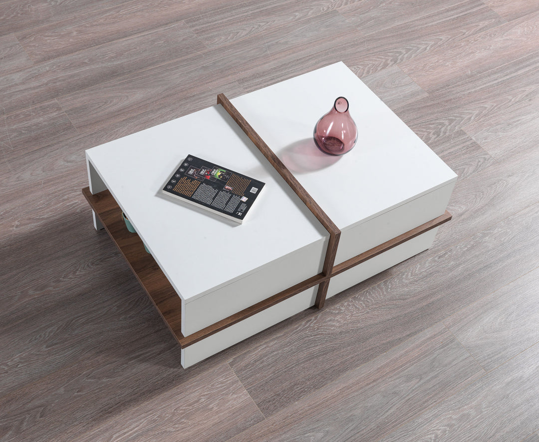 Plus Coffee Table White-Walnut