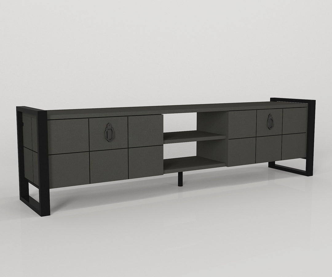 Soul Tv Stand, Anthracite Wood for TVs up to 65" - 165cm