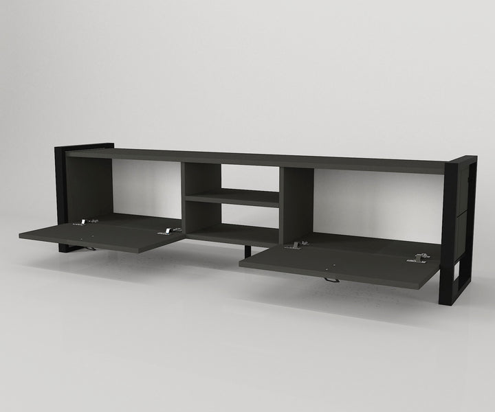 Soul Tv Stand, Anthracite Wood for TVs up to 65" - 165cm