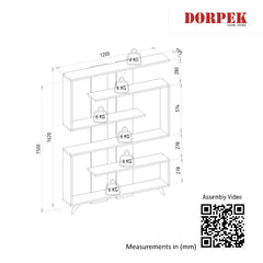 Tangen Bookcase White - Anthracite