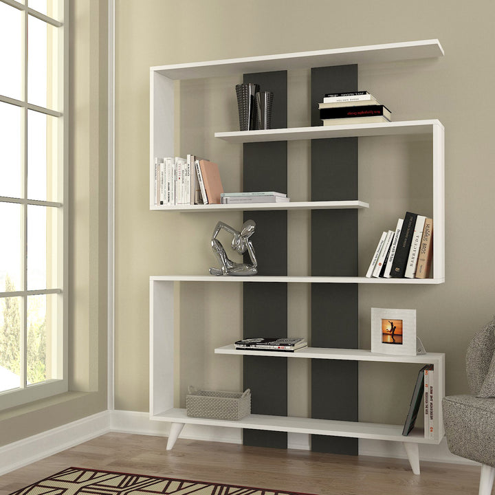 Tangen Bookcase White - Anthracite