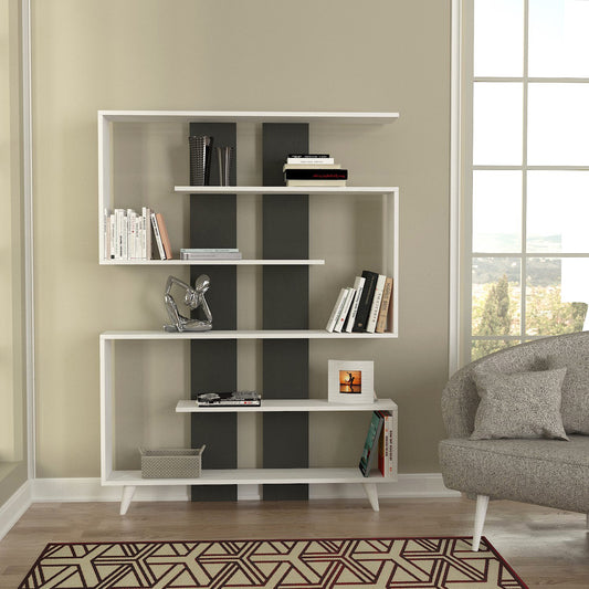 Tangen Bookcase White - Anthracite