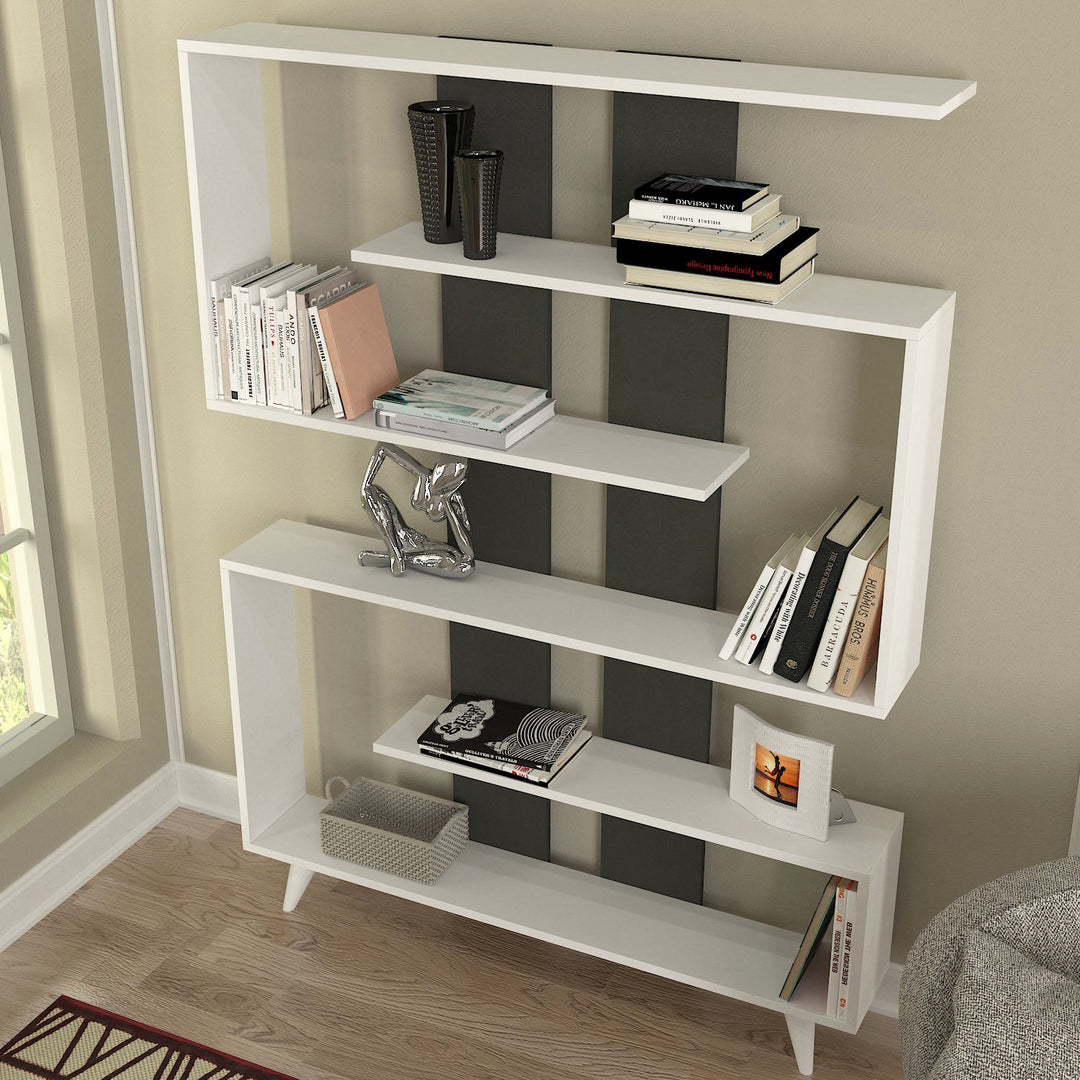 Tangen Bookcase White - Anthracite