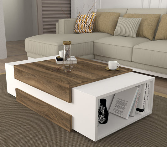 Vedar Coffee Table White-Walnut