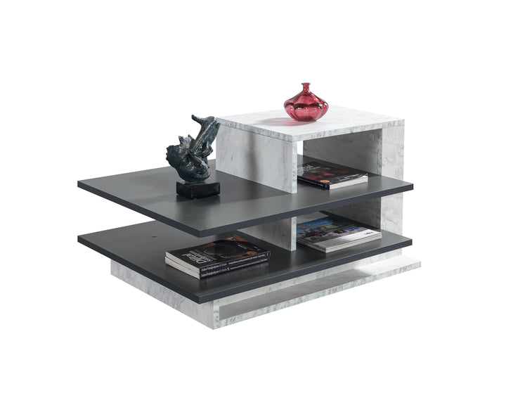 Venüs Coffee Table Anthracite - White Marble