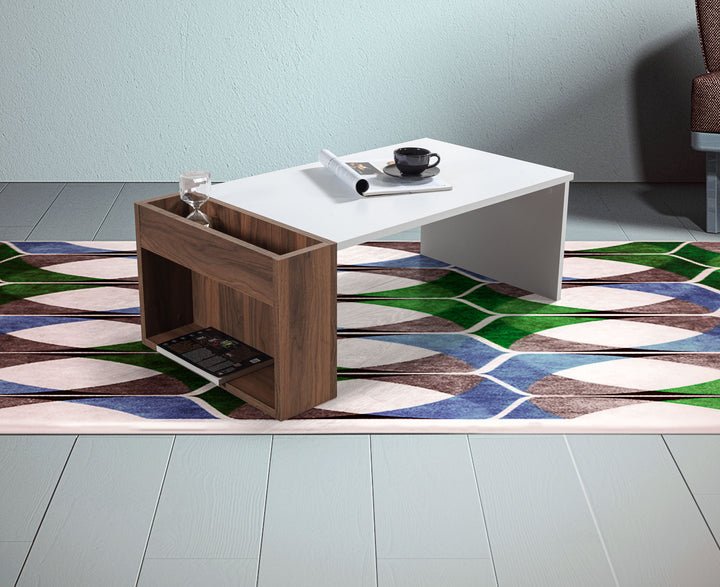 View Coffee Table White - Walnut