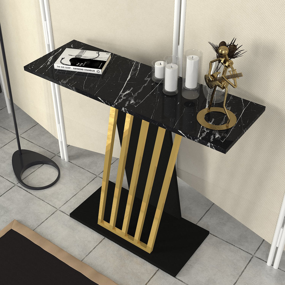 Volant Dresser Black- Black Marble