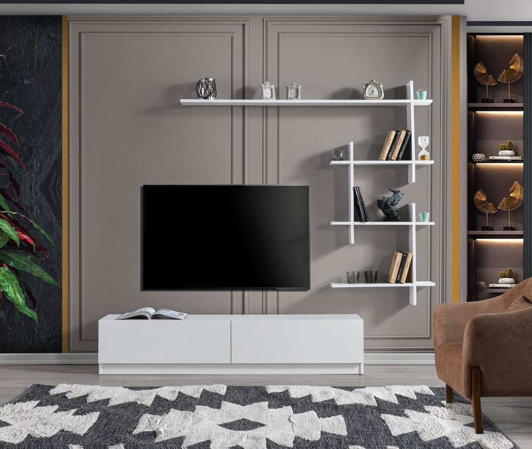 Ahenk Tv Unit White - 160cm